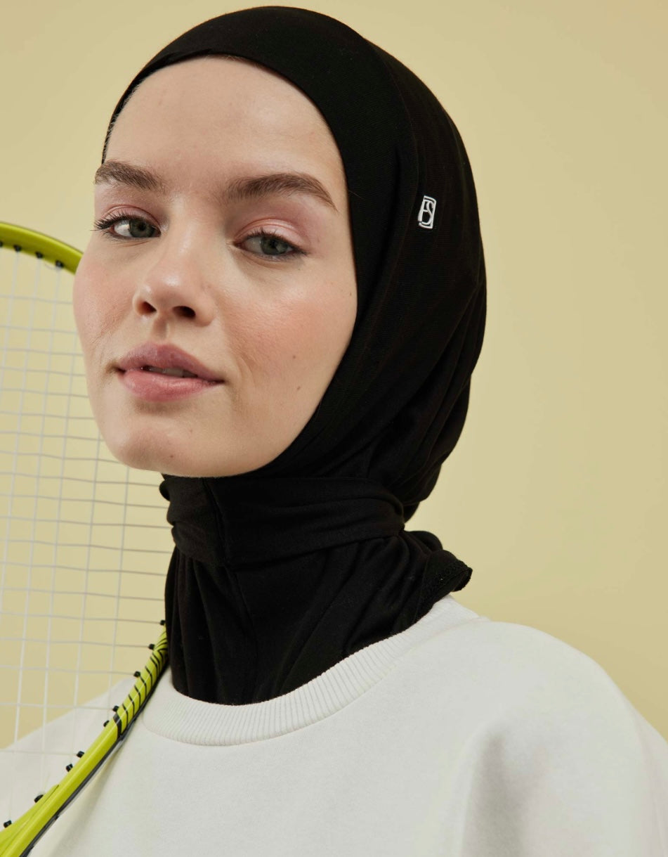 FRESH SCARFS - Athletic Hijab Schwarz