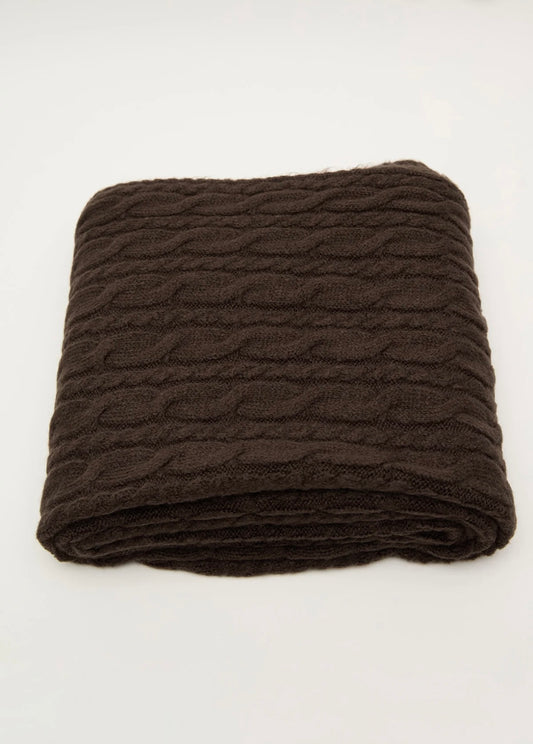 MANUKA - geflochtener Schal Braun