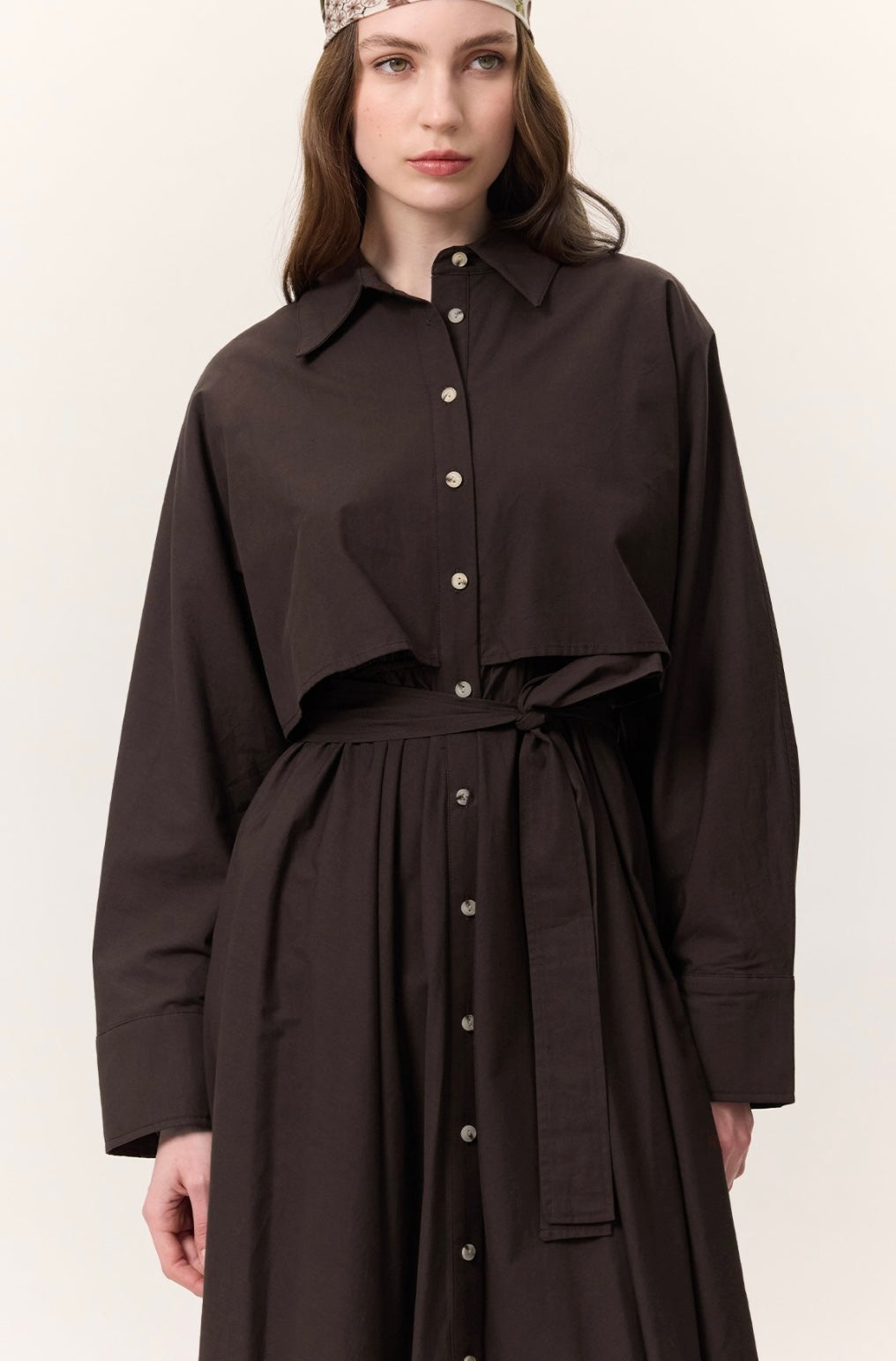 MANUKA - Trench-Stil Hemdkleid