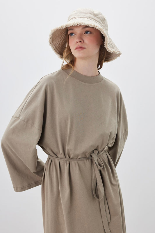 MANUKA - Oversize Kleid Taupe