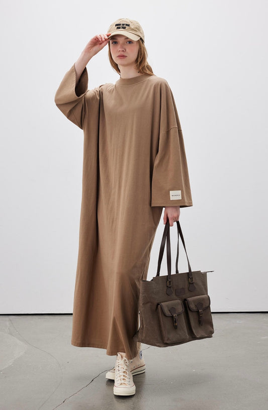 MANUKA - Oversize Kleid Braun