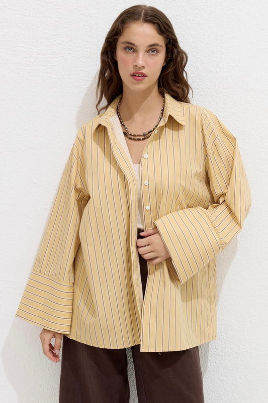 MANUKA - Hemd mit weiten Ärmel Gelb