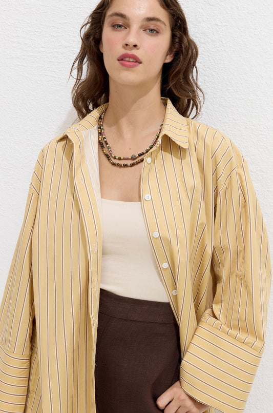 MANUKA - Hemd mit weiten Ärmel Gelb