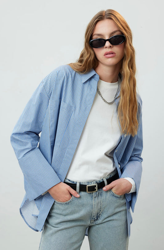 MANUKA - Hemd mit weiten Ärmel Blau