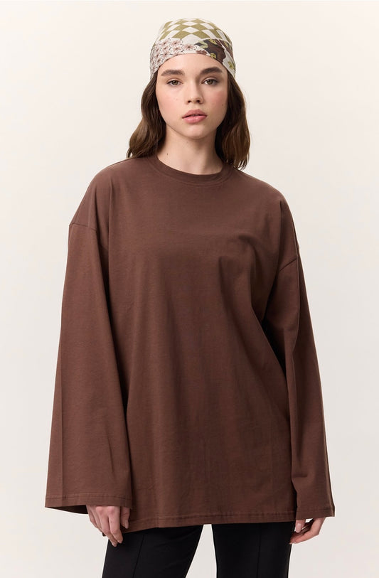 MANUKA - Oversize Shirt Braun