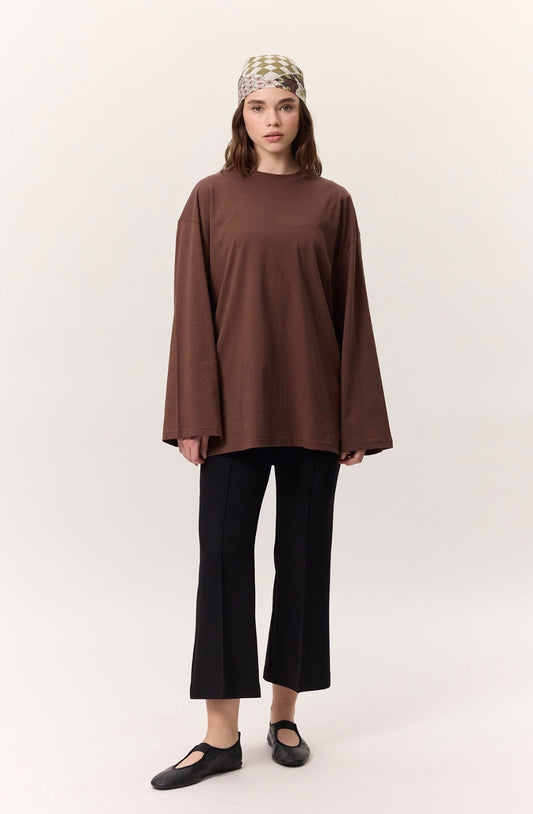 MANUKA - Oversize Shirt Braun