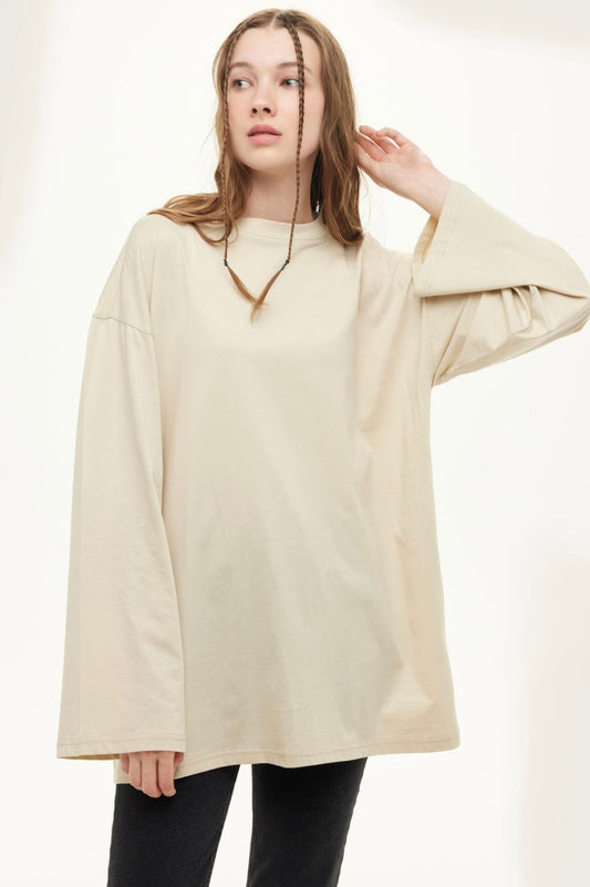 MANUKA - Oversize Shirt Bei