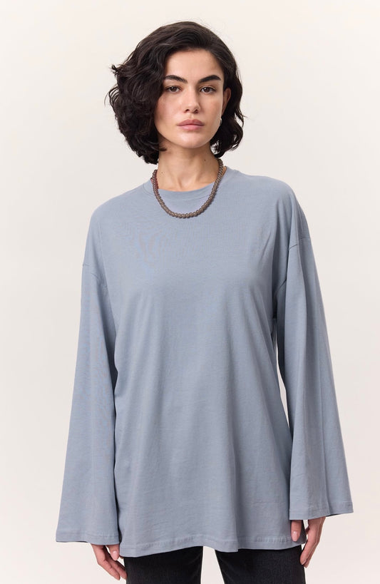 MANUKA - Oversize Shirt Hellblau