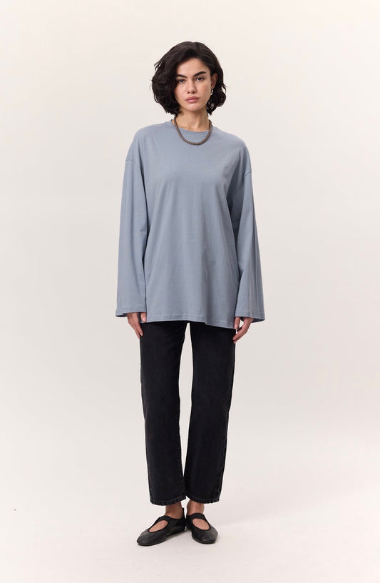 MANUKA - Oversize Shirt Hellblau