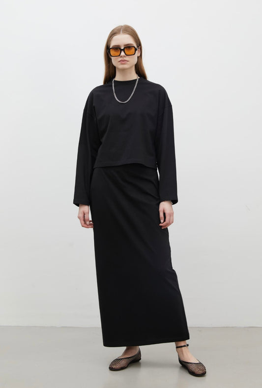 MANUKA - Bleistiftrock Schwarz