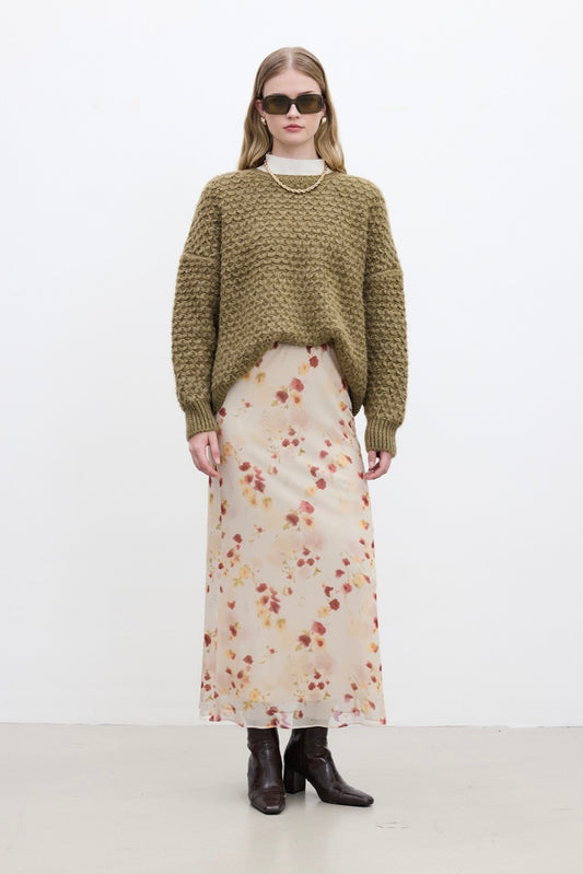 MANUKA - Tüll Midi Rock Vanille