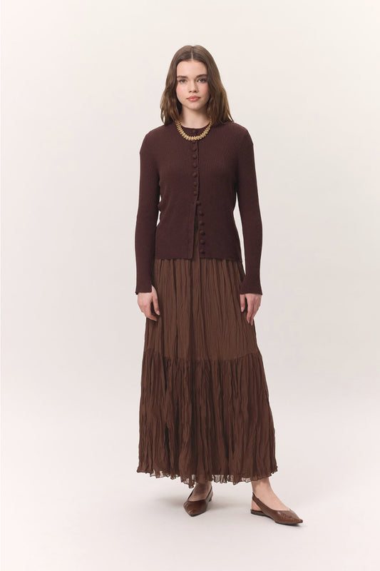 MANUKA - Crush Plissee Rock Braun