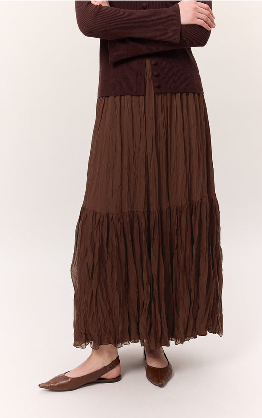 MANUKA - Crush Plissee Rock Braun