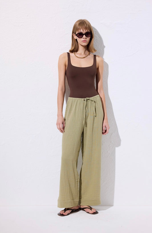 MANUKA - Musselin Hose Grün