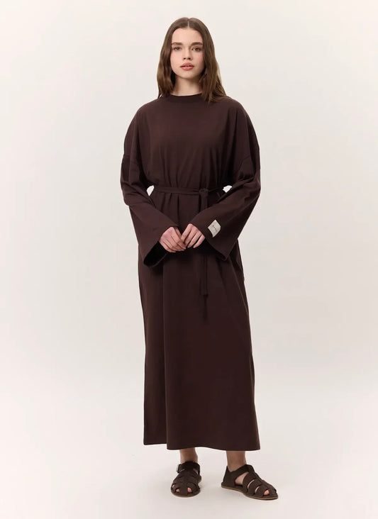 MANUKA - Oversize Kleid Dunkelbraun