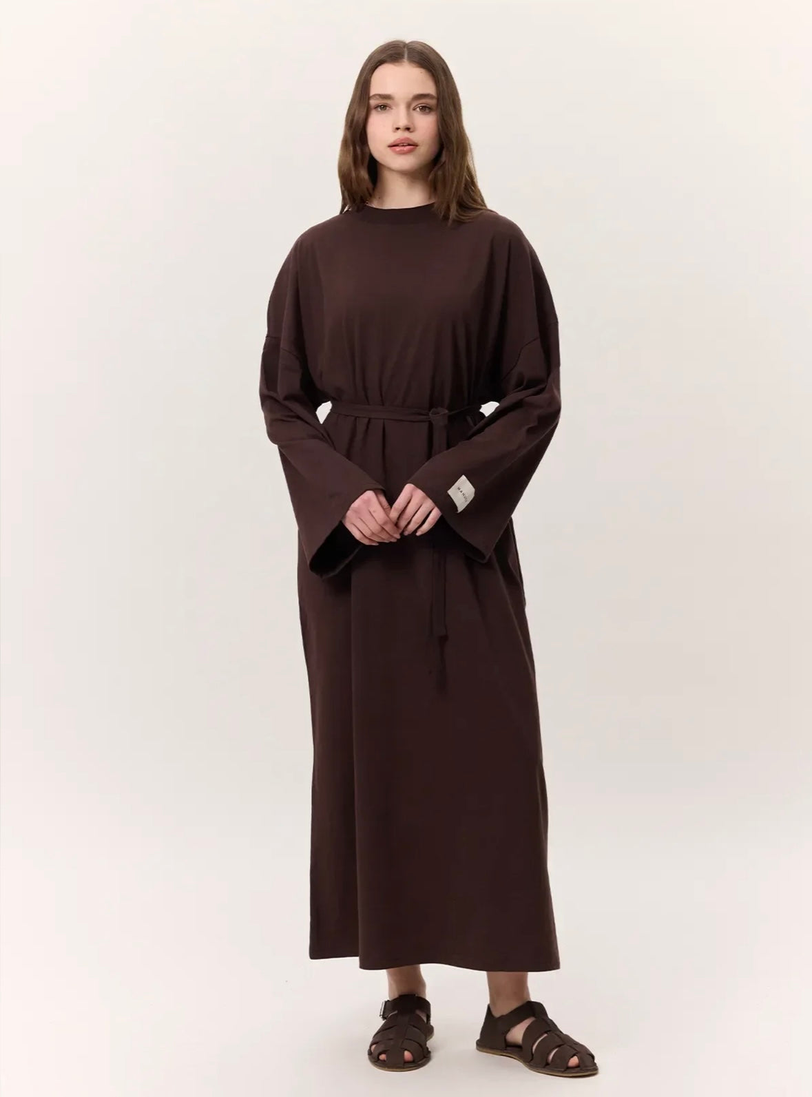 MANUKA - Oversize Kleid Dunkelbraun