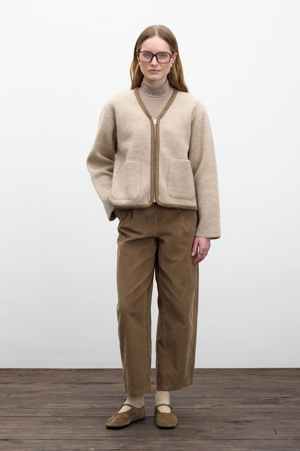 MANUKA - Strickjacke mit Reißverschluss