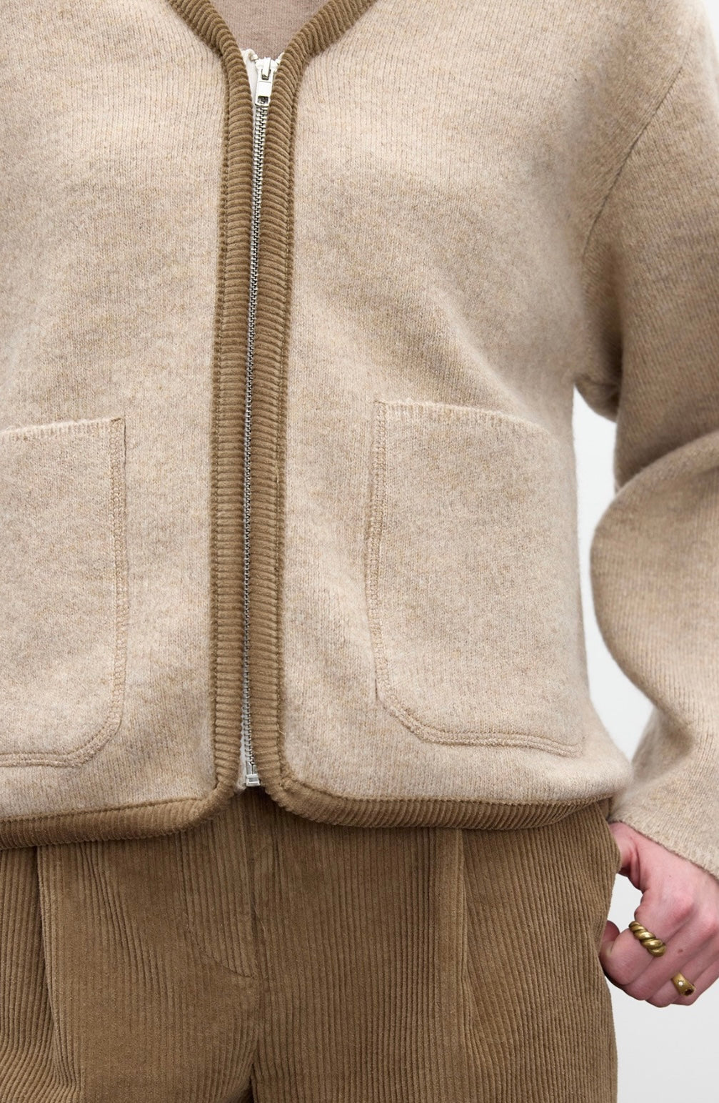 MANUKA - Strickjacke mit Reißverschluss