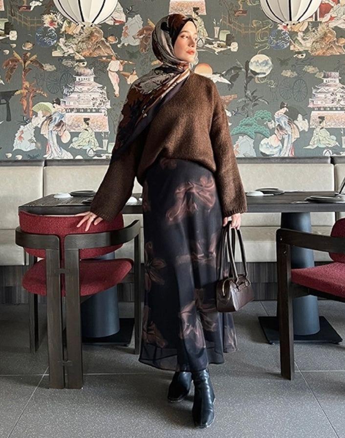 MANUKA - weicher Pullover Dunkelbraun