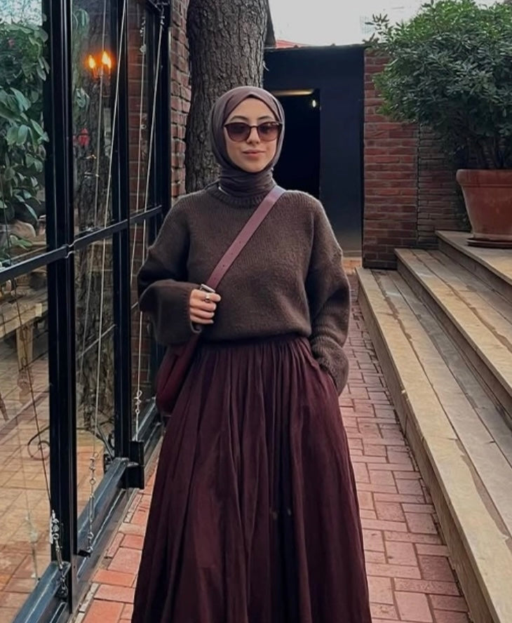 MANUKA - weicher Pullover Dunkelbraun