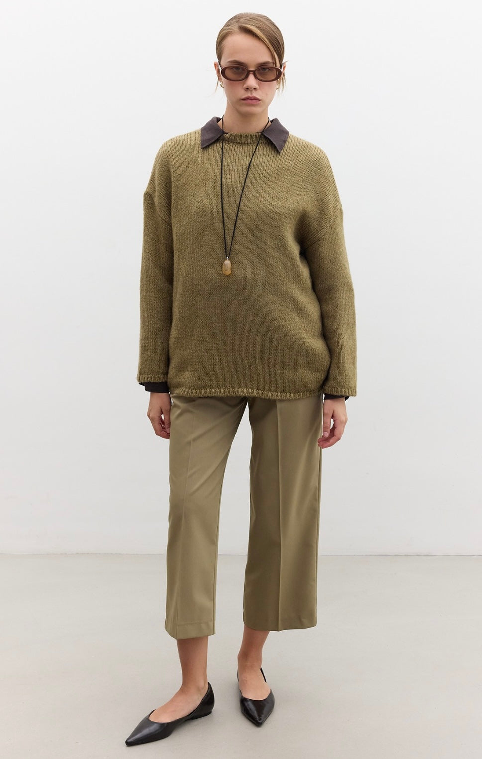 MANUKA - Oversize Pullover Grün