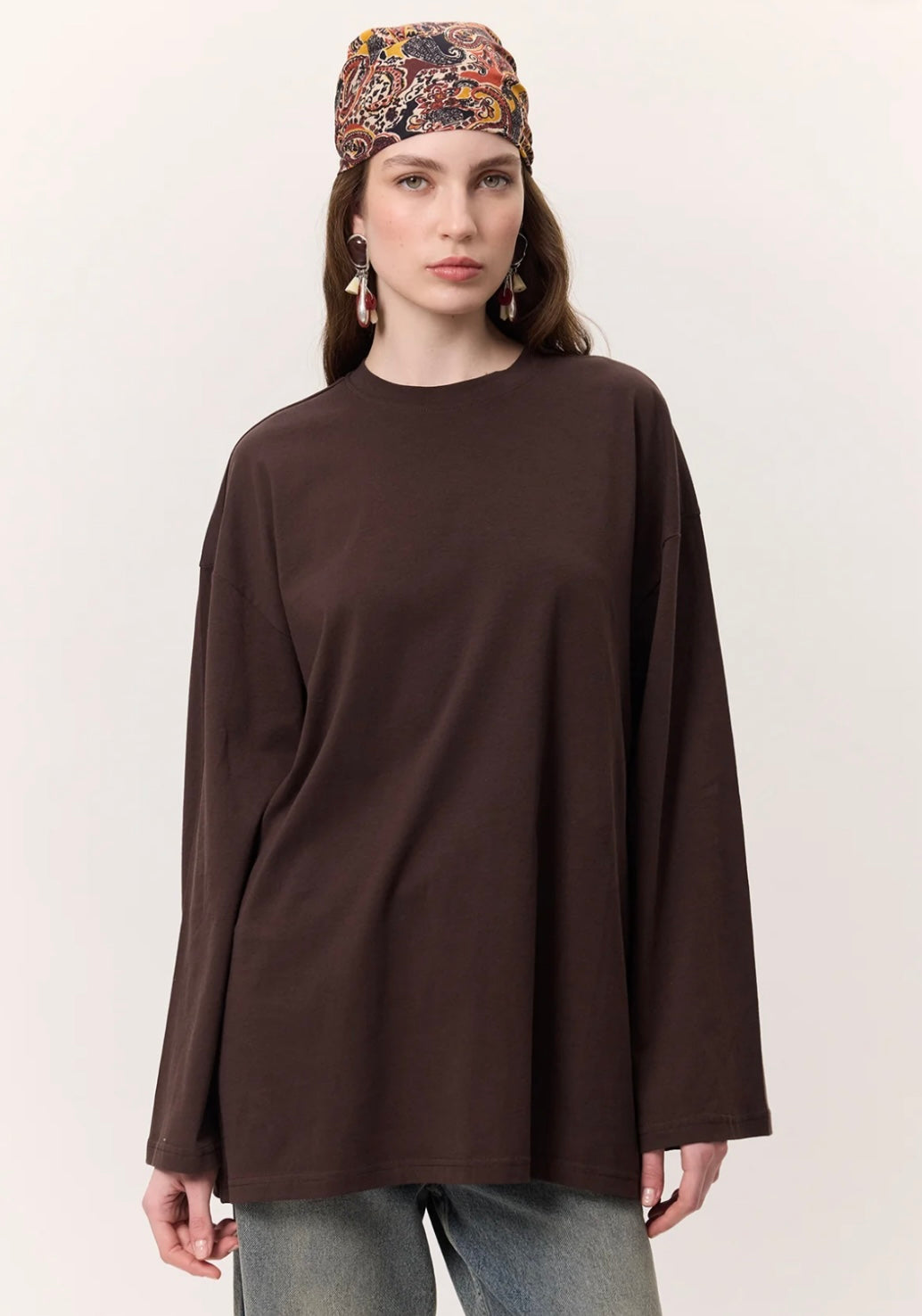 MANUKA - Oversize Shirt Dunkelbraun
