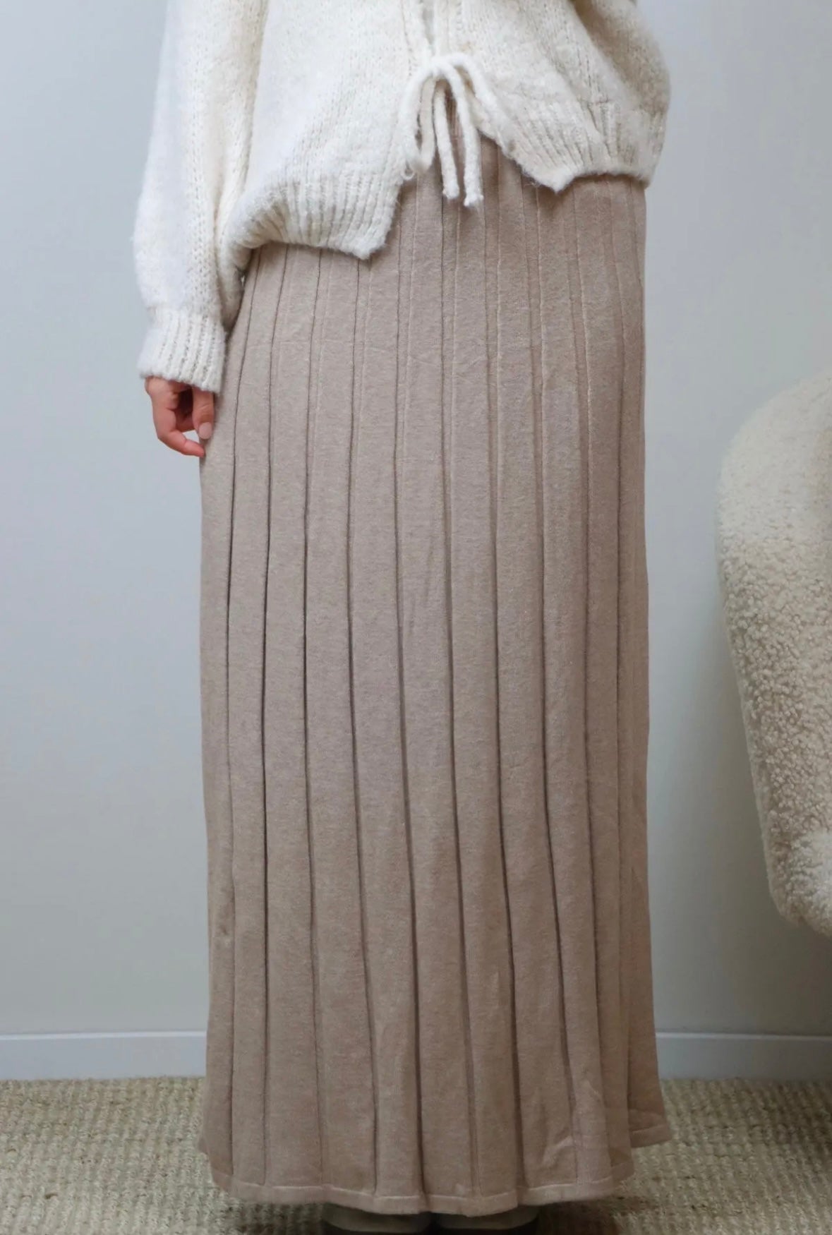 Plissee Rock - Taupe