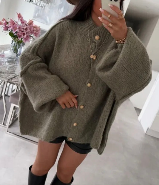 Oversize Cardigan - Olive