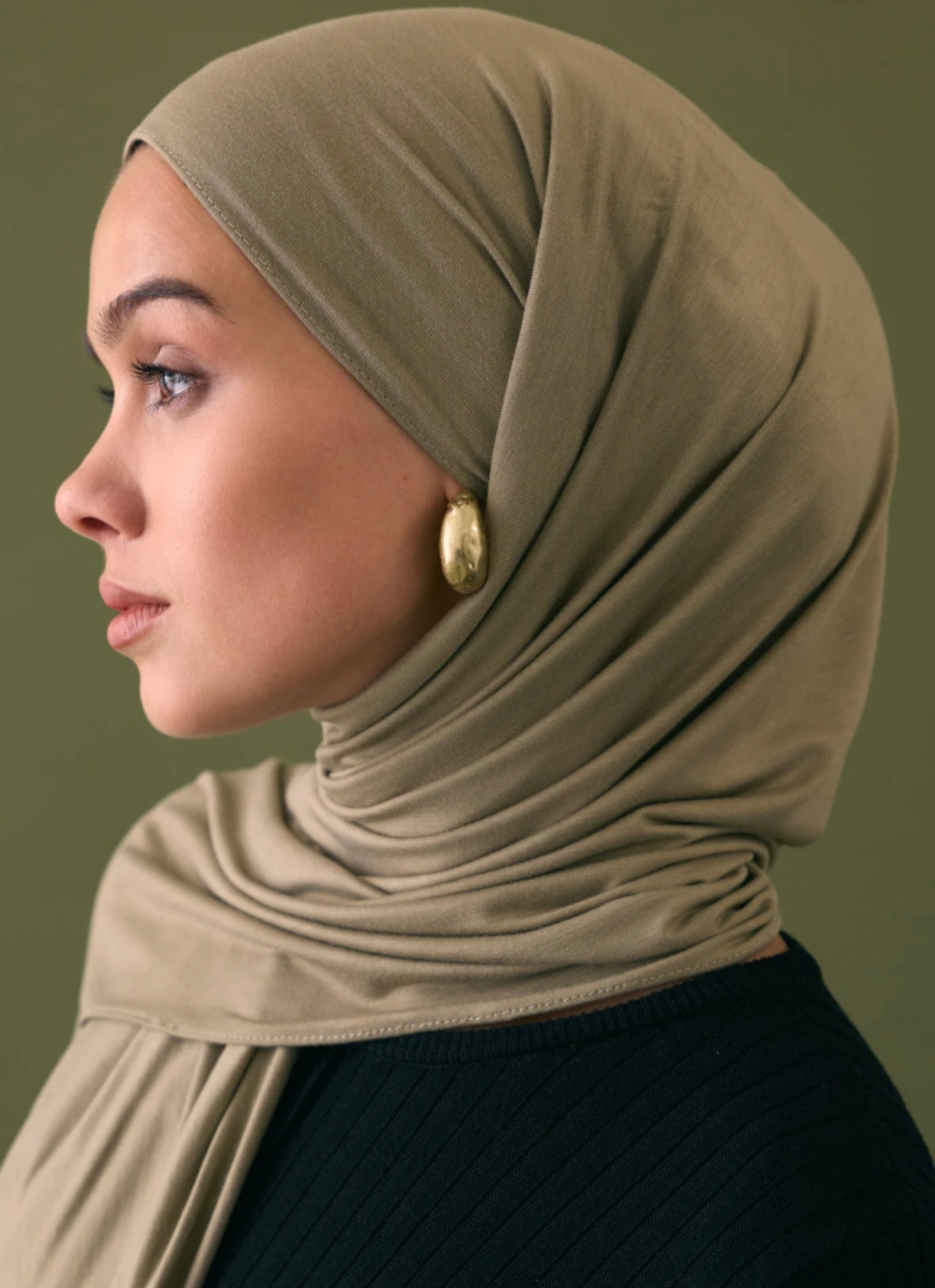 FRESH SCARFS - Bamboo Jersey Puslu Yesil