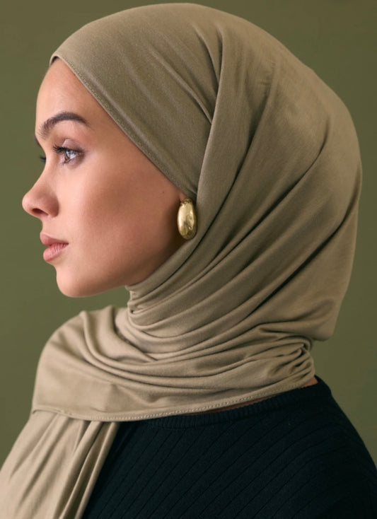 FRESH SCARFS - Bamboo Jersey Puslu Yesil