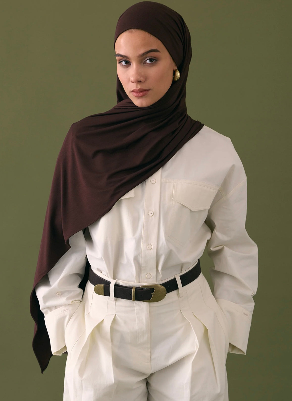 FRESH SCARFS - Bamboo Jersey Aci Patlican