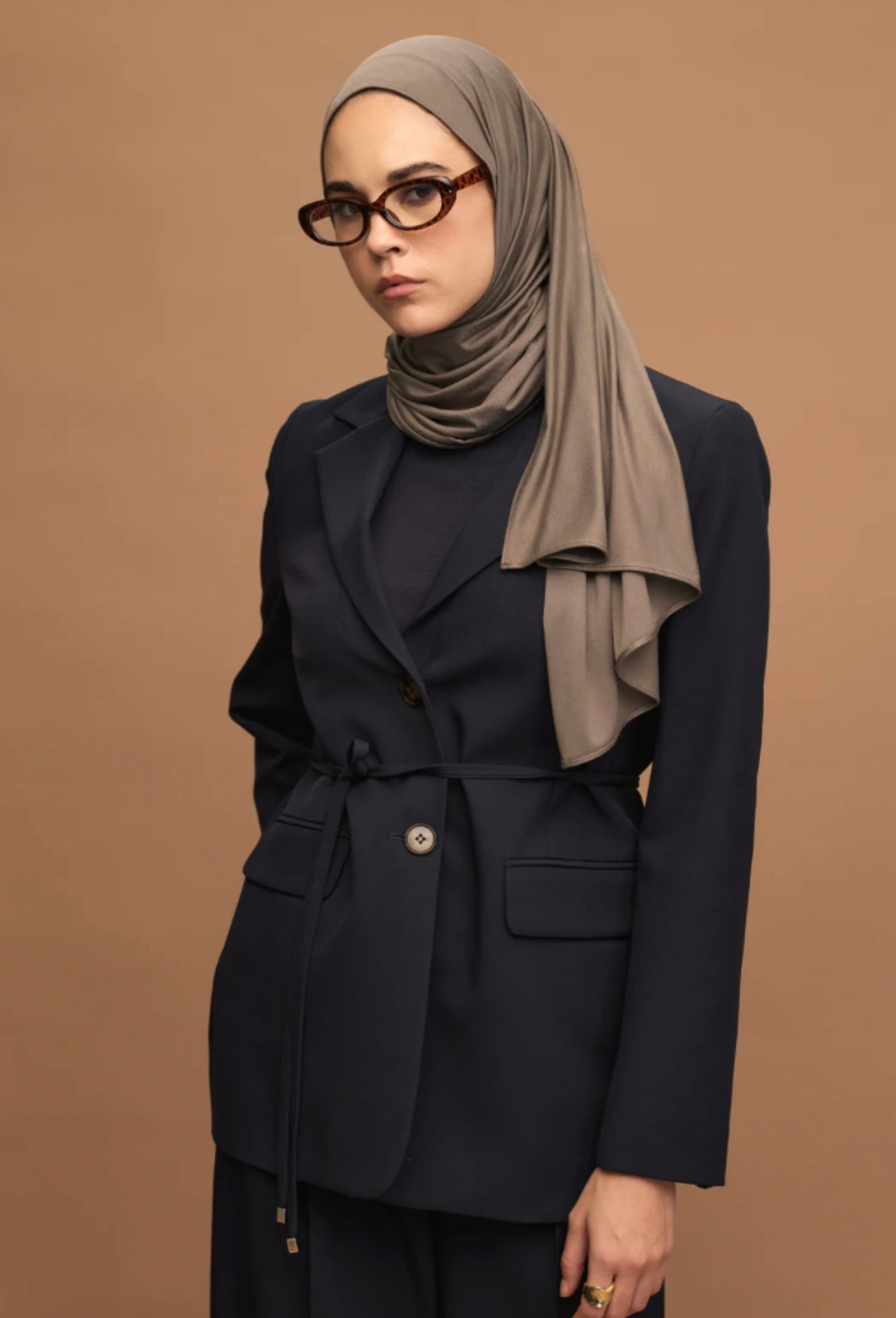 FRESH SCARFS - Bamboo Jersey Tozlu Kahve