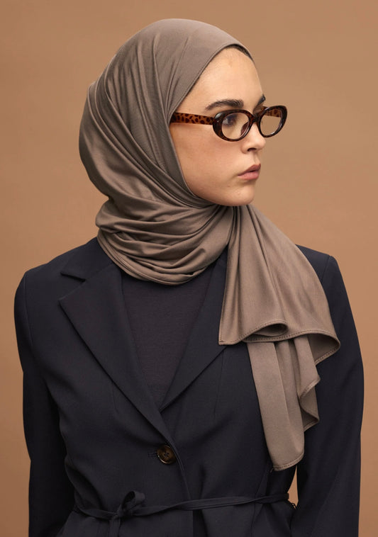 FRESH SCARFS - Bamboo Jersey Tozlu Kahve