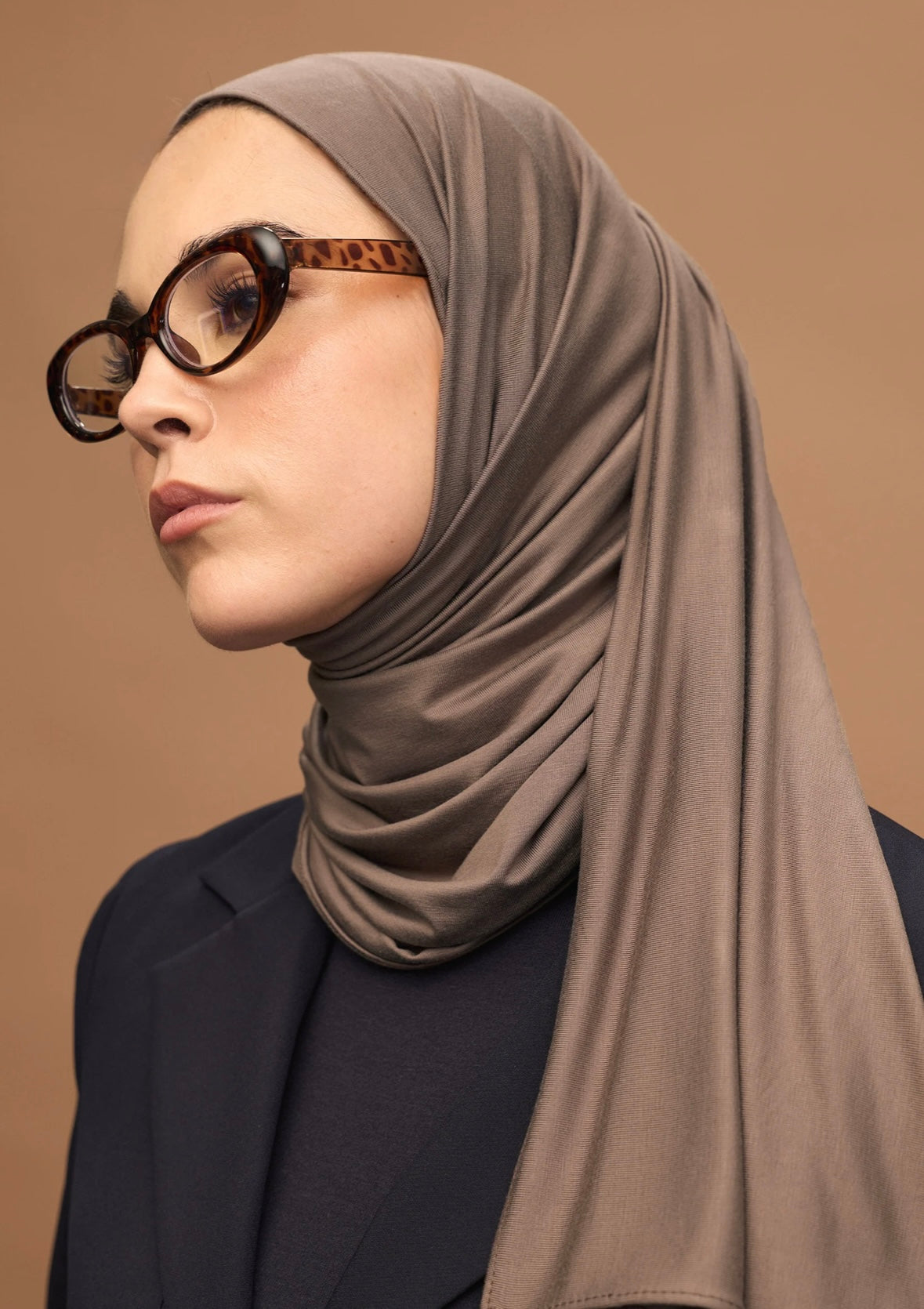 FRESH SCARFS - Bamboo Jersey Tozlu Kahve