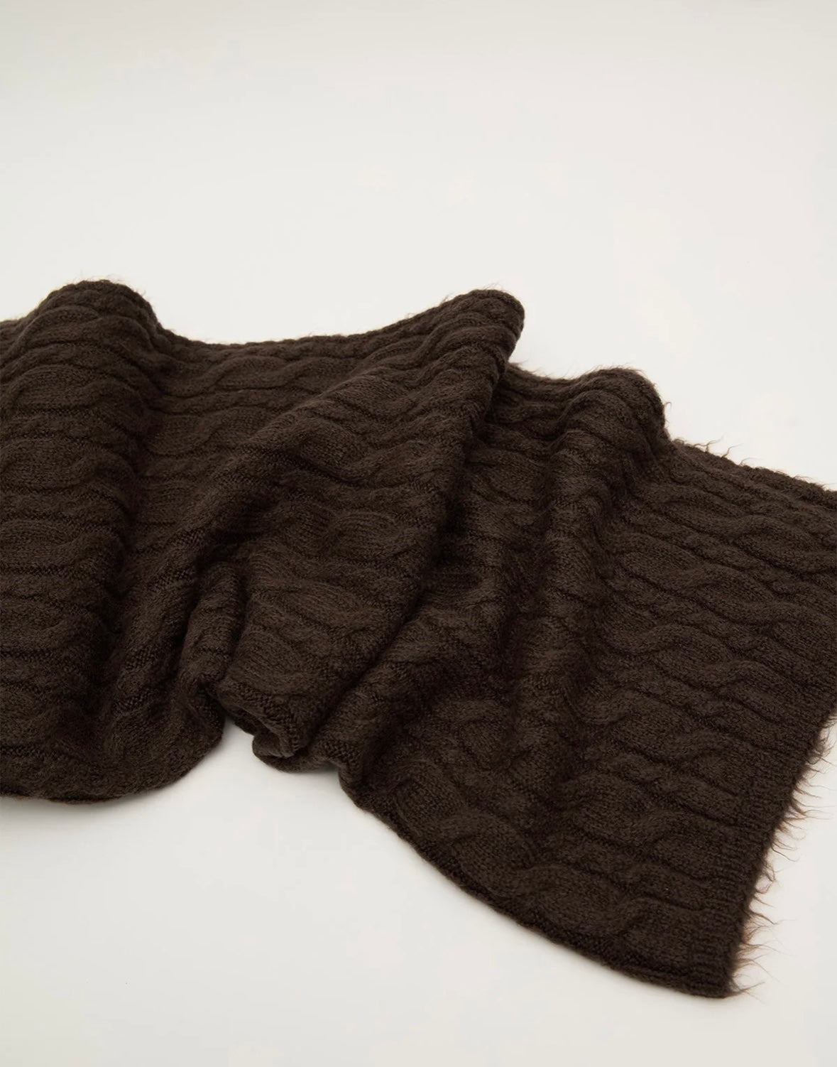 MANUKA - geflochtener Schal Braun