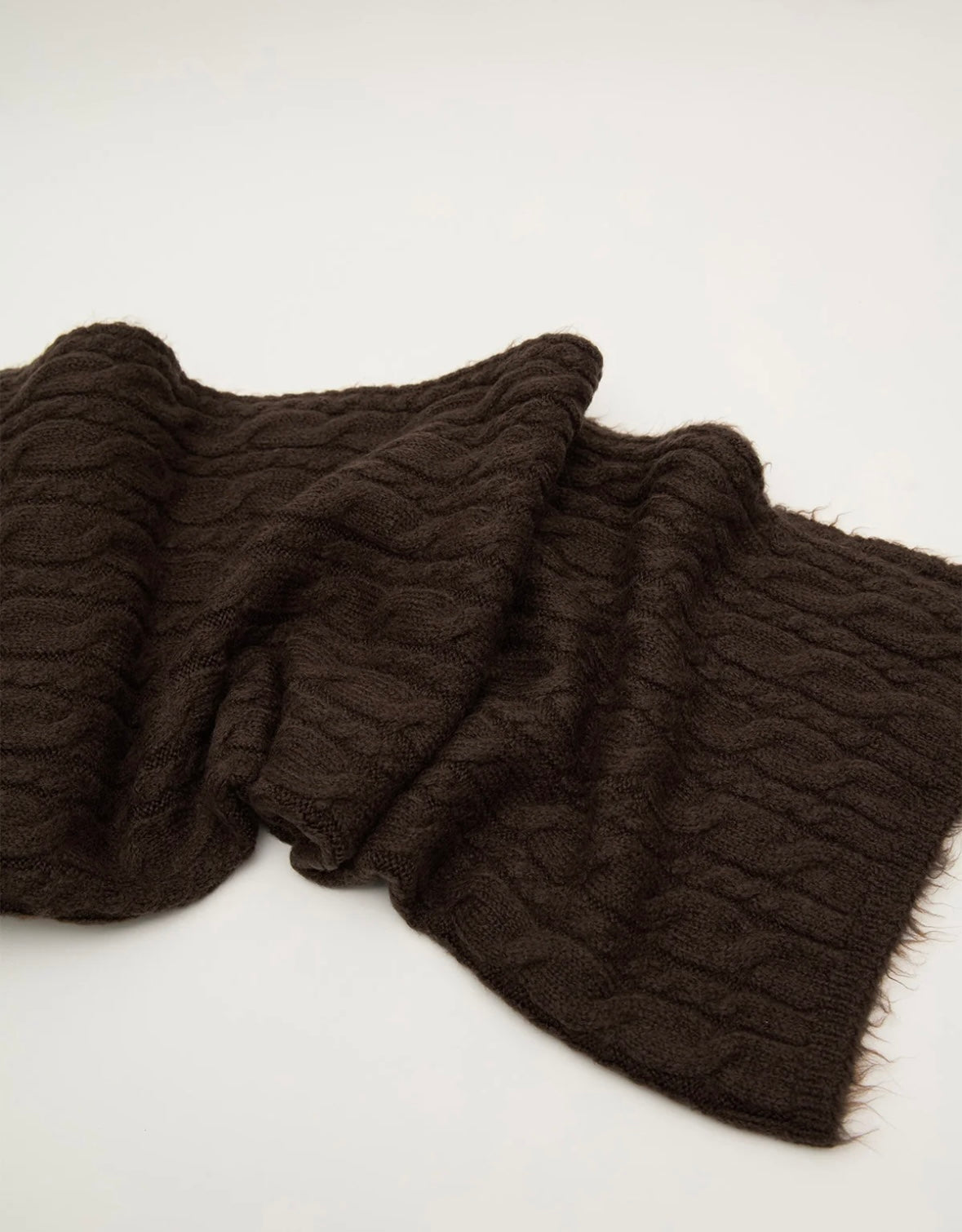 MANUKA - geflochtener Schal Braun