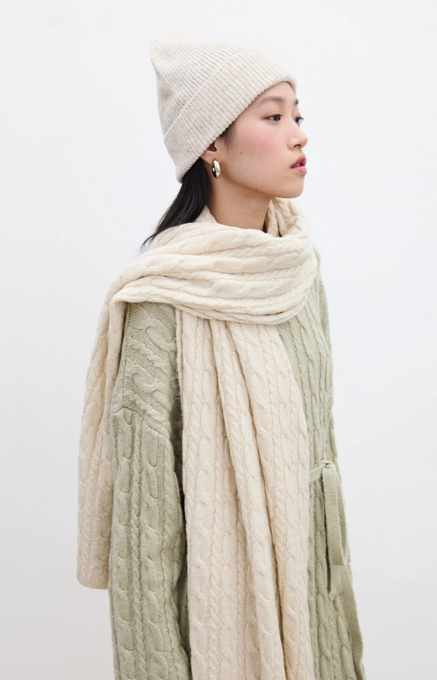 MANUKA - geflochtener Schal Bej