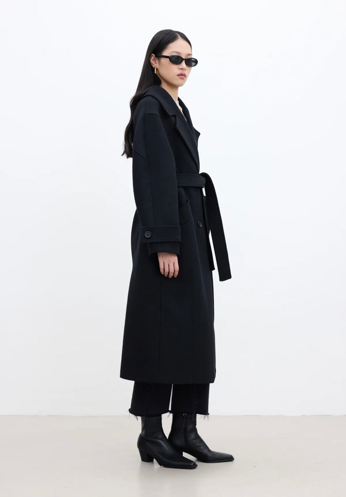 MANUKA - Wollmantel Schwarz