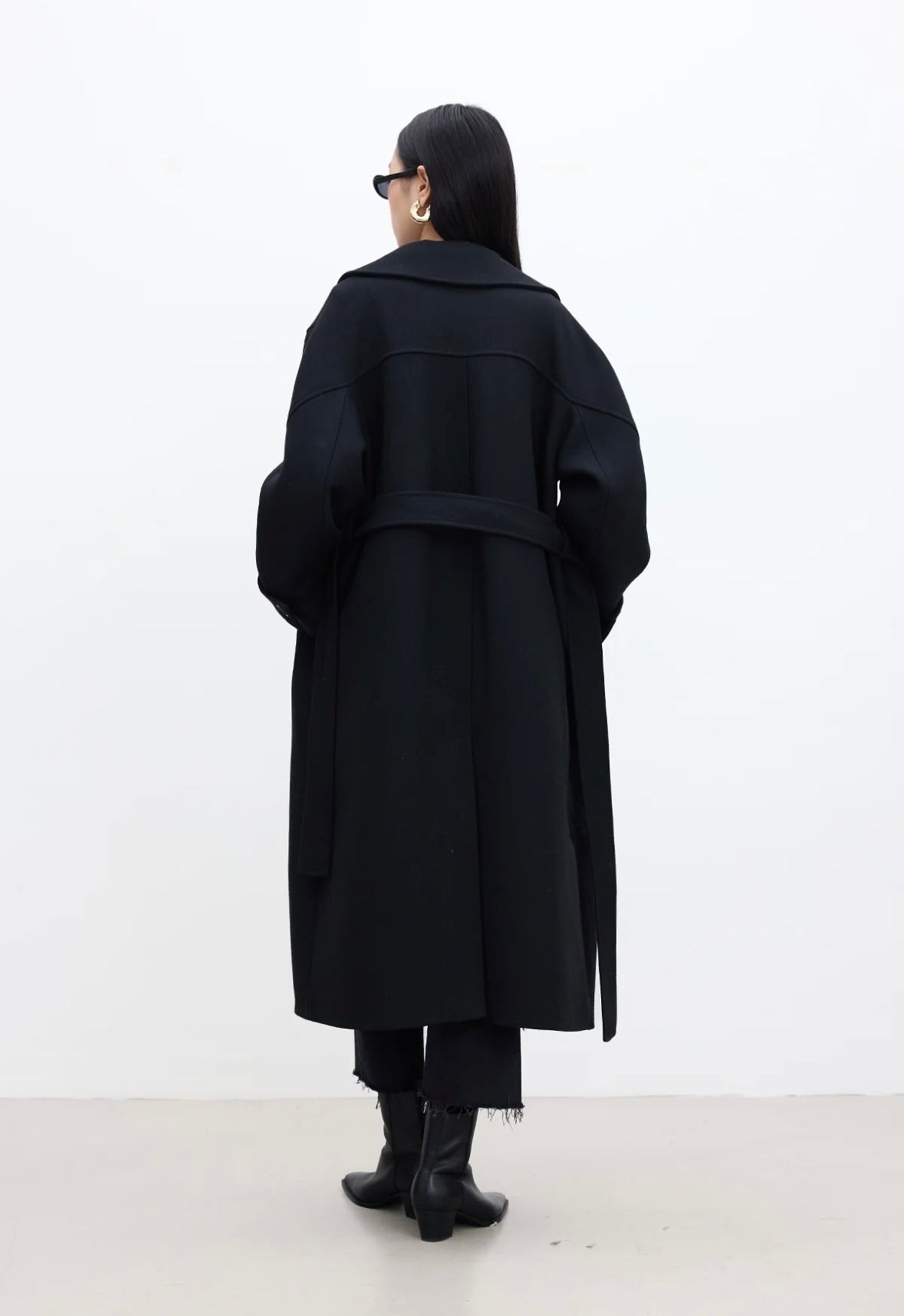 MANUKA - Wollmantel Schwarz