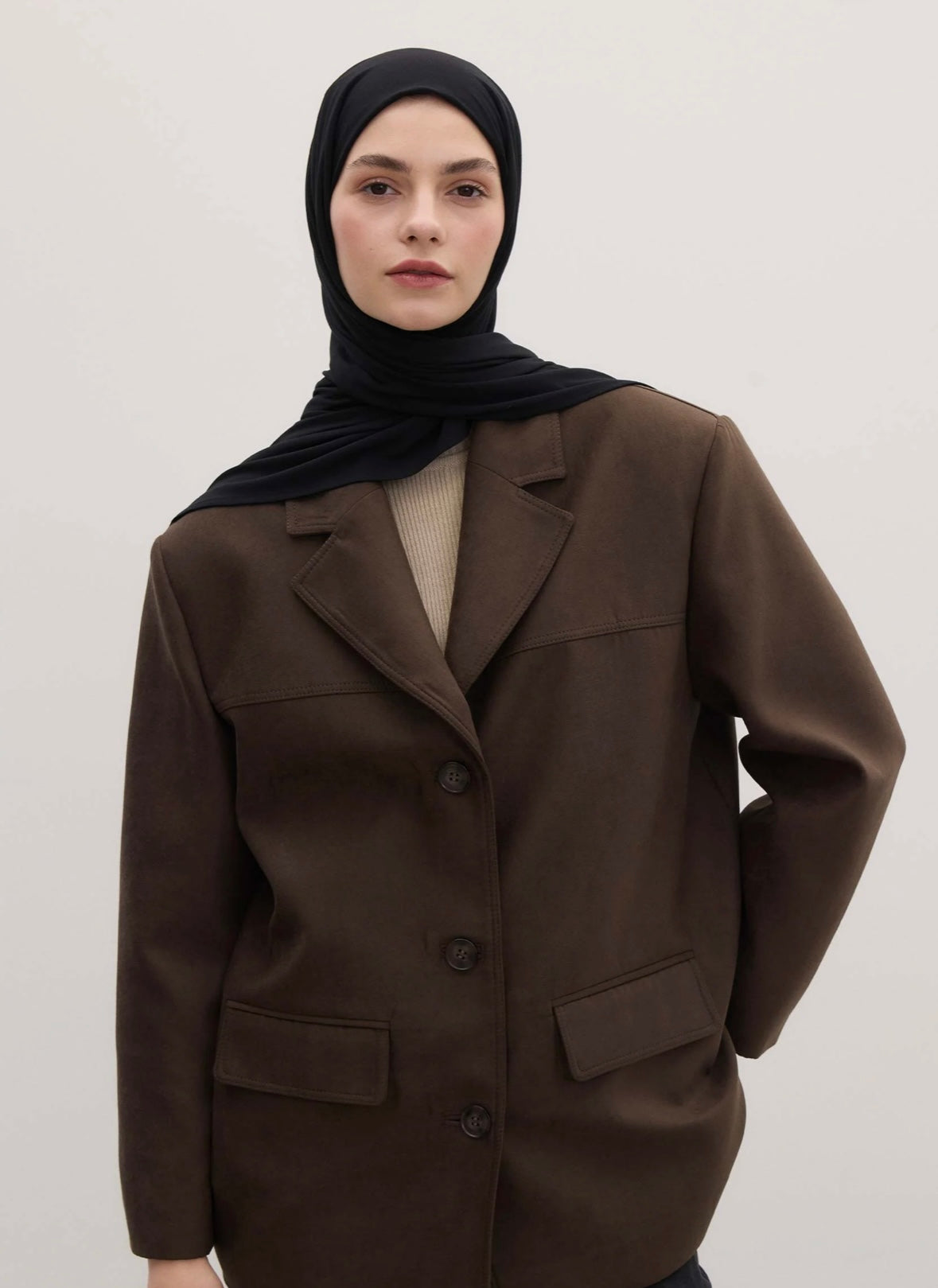 FRESH SCARFS - Bamboo Jersey Schwarz