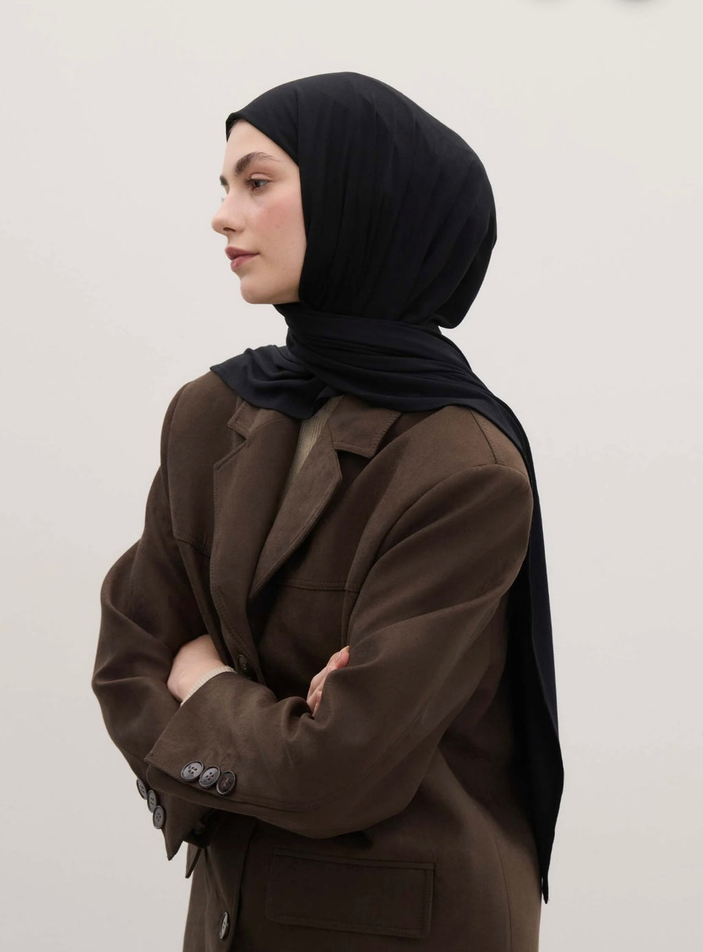 FRESH SCARFS - Bamboo Jersey Schwarz