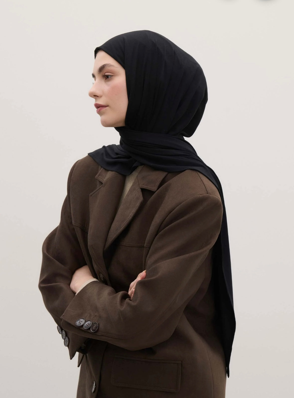 FRESH SCARFS - Bamboo Jersey Schwarz