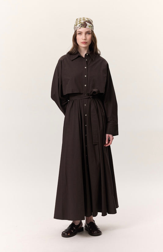 MANUKA - Trench-Stil Hemdkleid