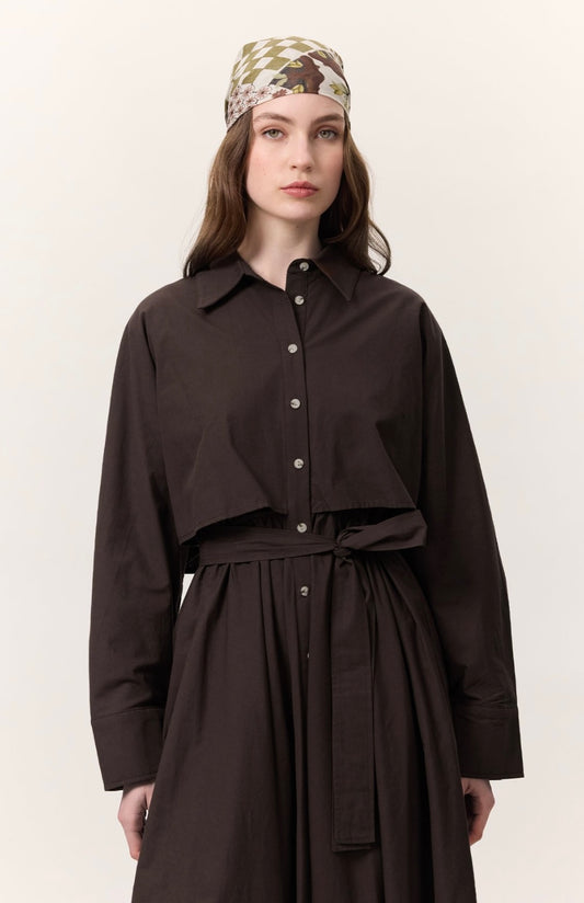 MANUKA - Trench-Stil Hemdkleid