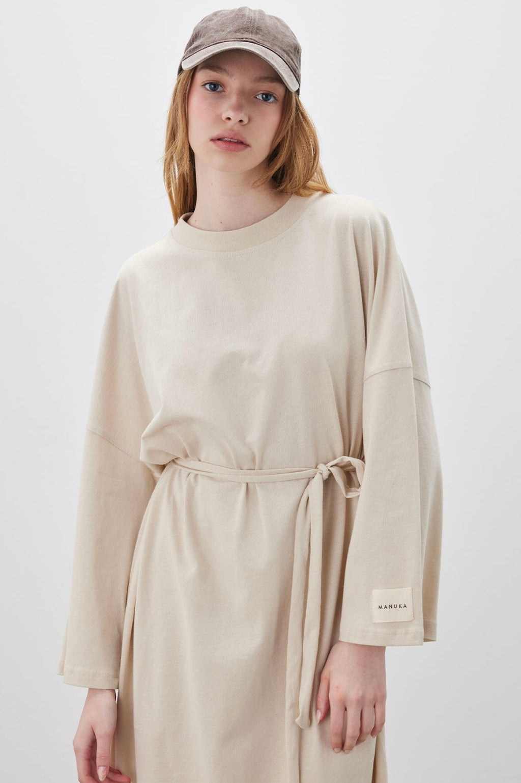 MANUKA - Oversize Kleid Beige