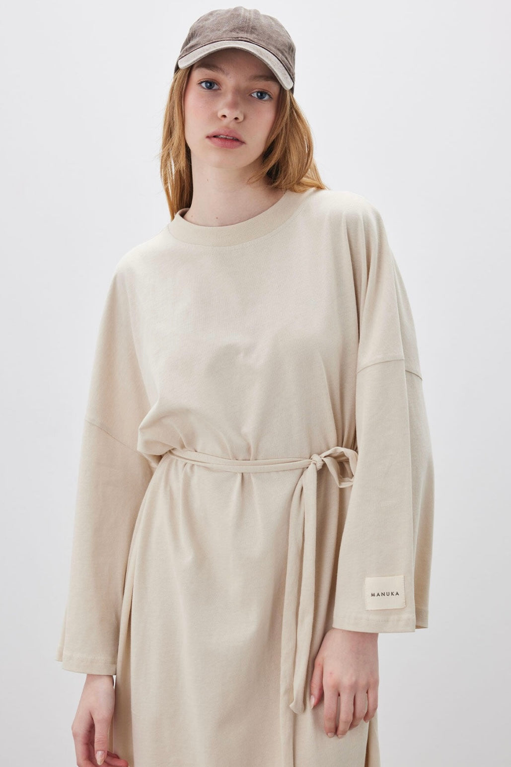 MANUKA - Oversize Kleid Beige