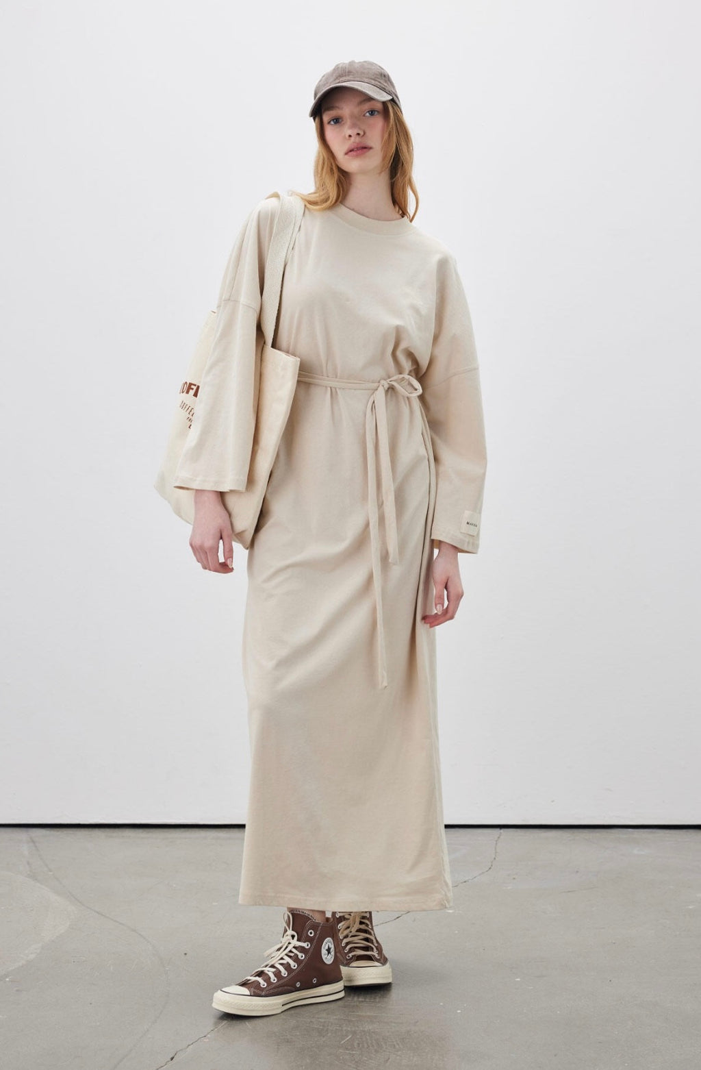 MANUKA - Oversize Kleid Beige