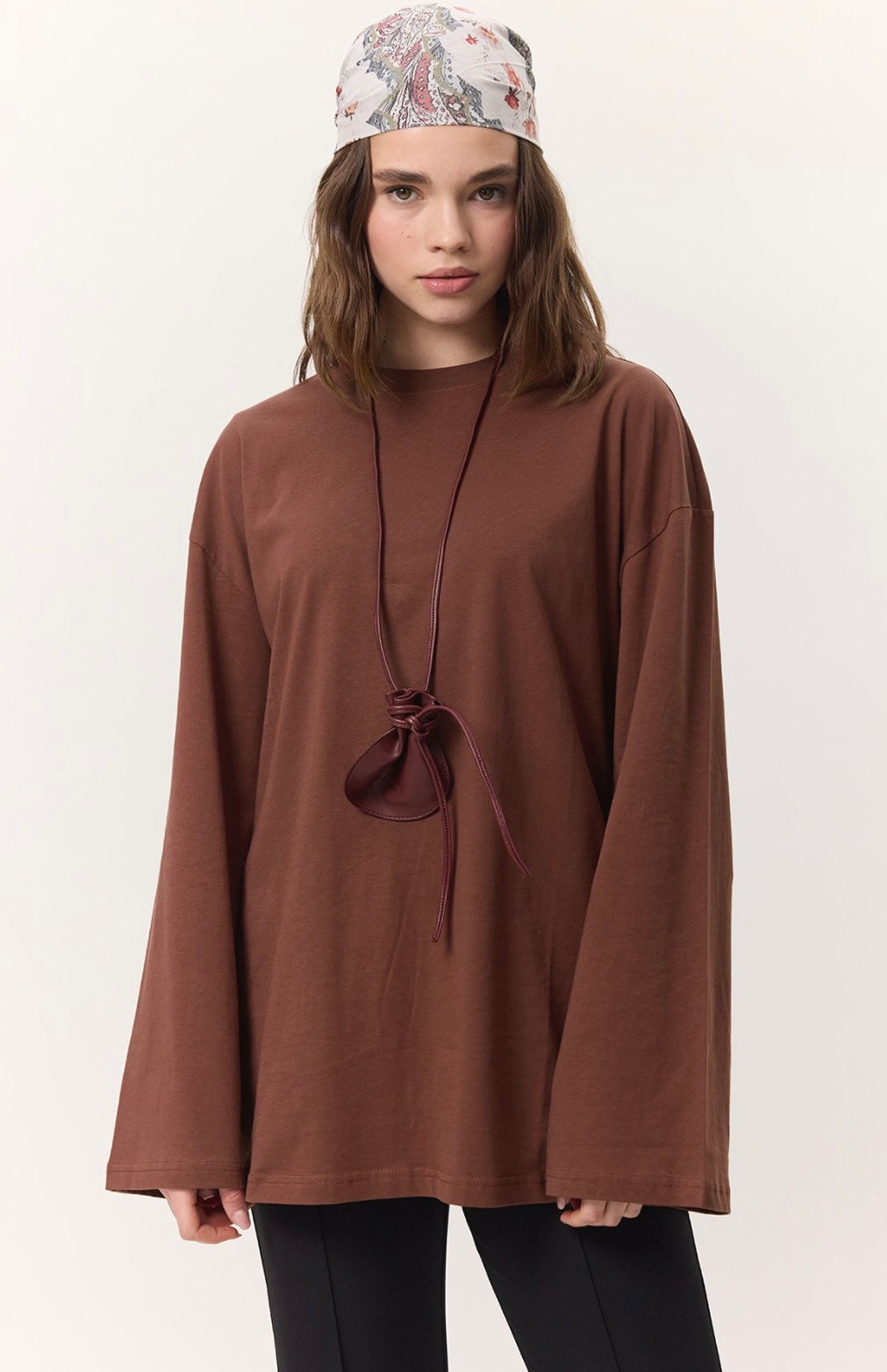 MANUKA - Oversize Shirt Baumrinde
