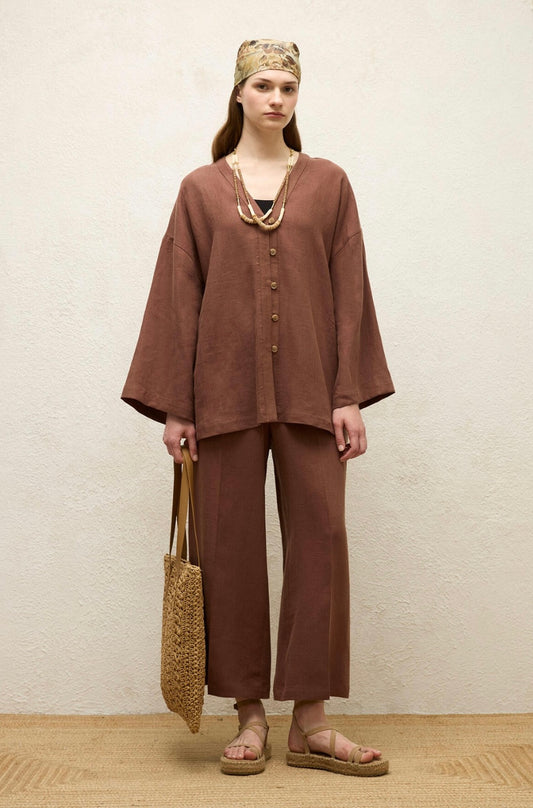 MANUKA - Leinen 2-Teiler Kupfer