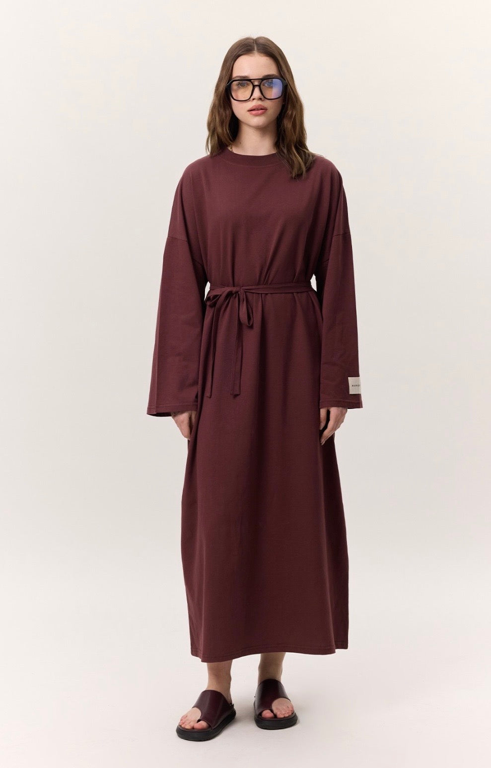 MANUKA - Oversize Kleid Bordo